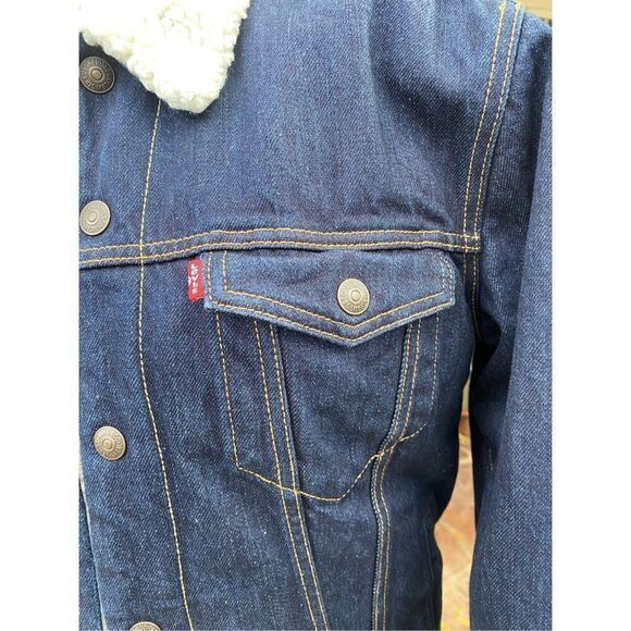 Levis Type III Sherpa Trucker Jacket Sz. S Metal Buttons Iconic - Picture 10 of 16